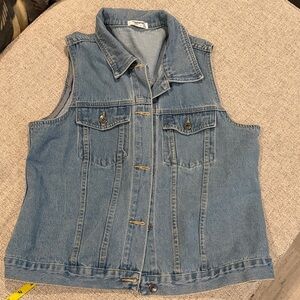 Blue Denim Sleeveless Vest size large Zeagoo
